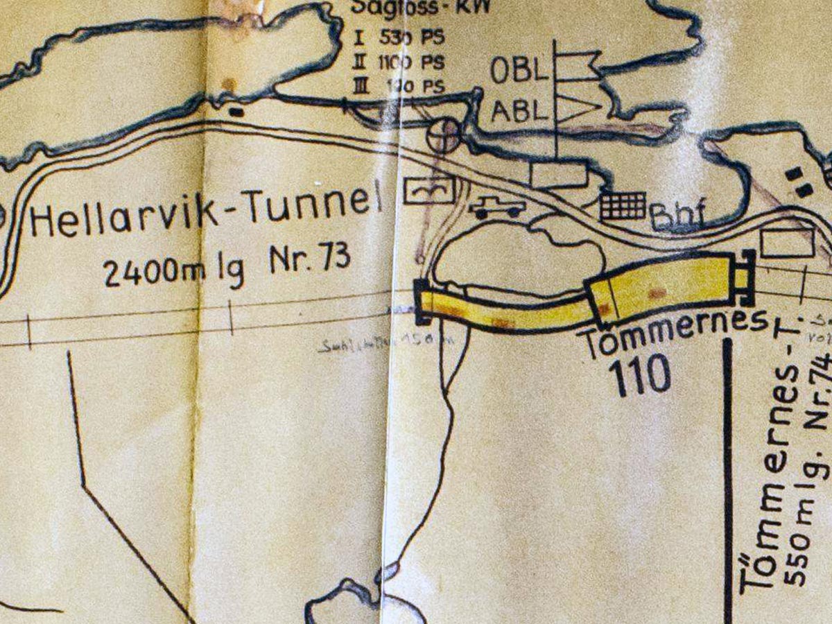 utsnitt, gammelt kart severdighet i Hamarøy